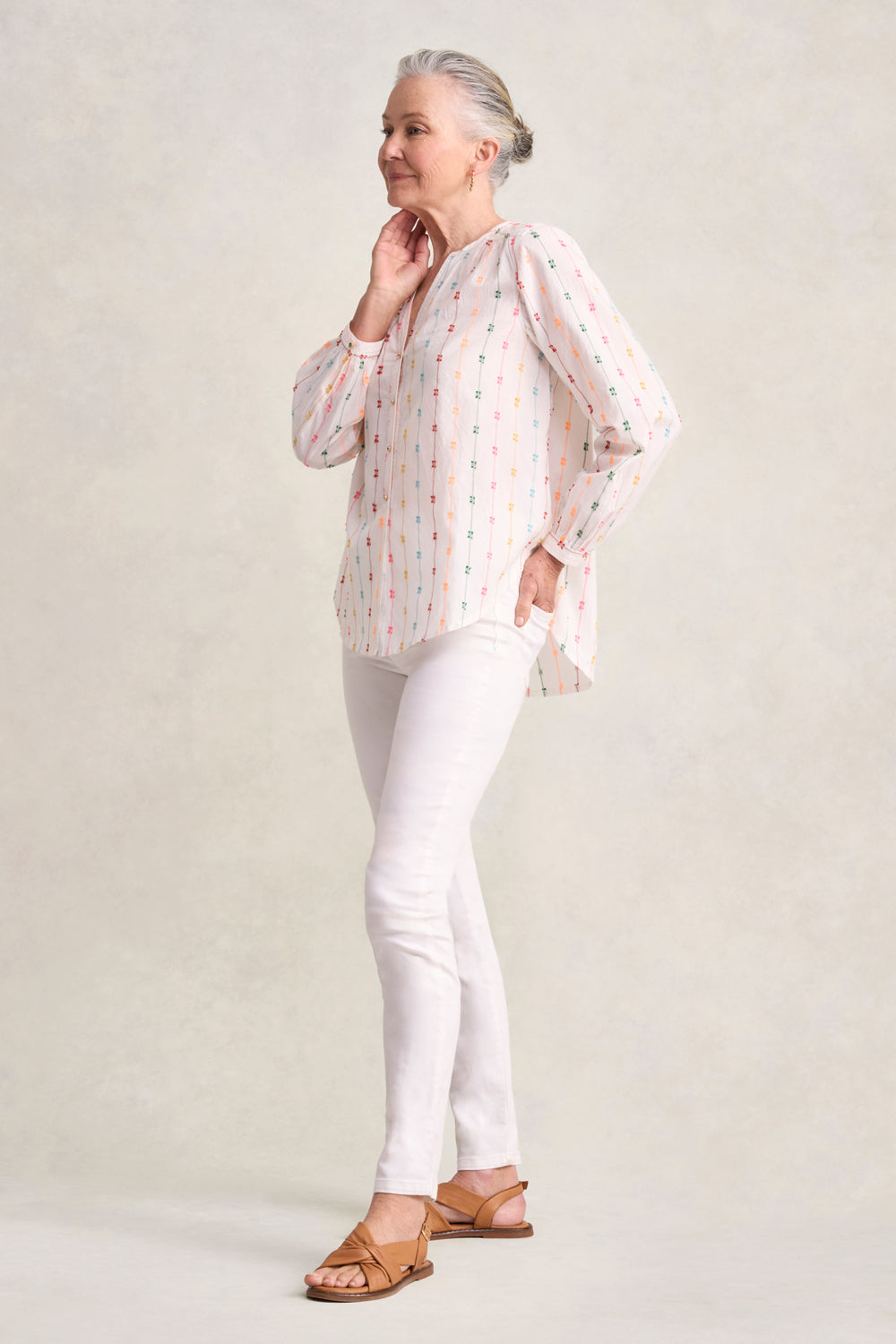 Clip Jacquard Cotton Shirt - Stripe Jacquard