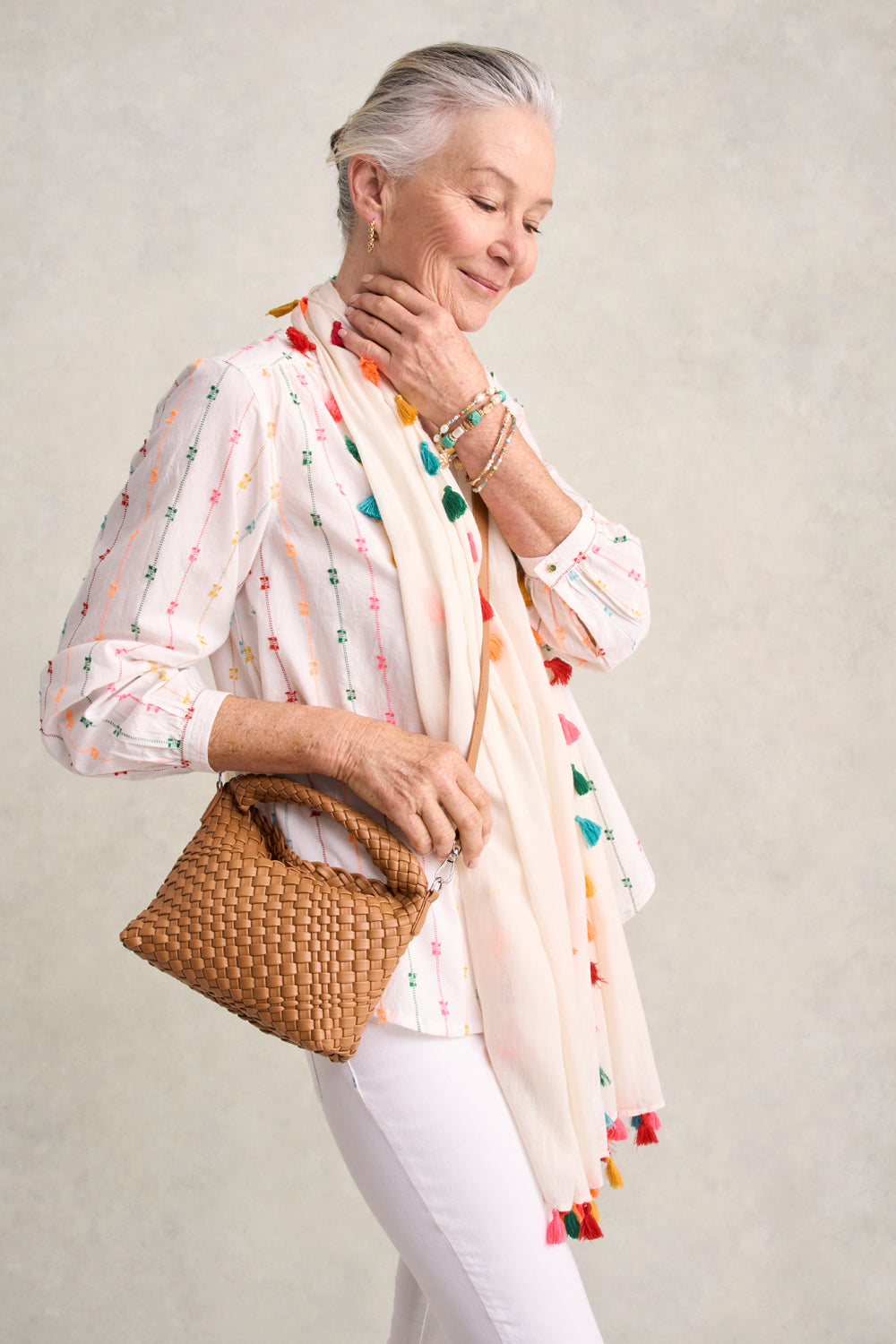 Clip Jacquard Cotton Shirt - Stripe Jacquard