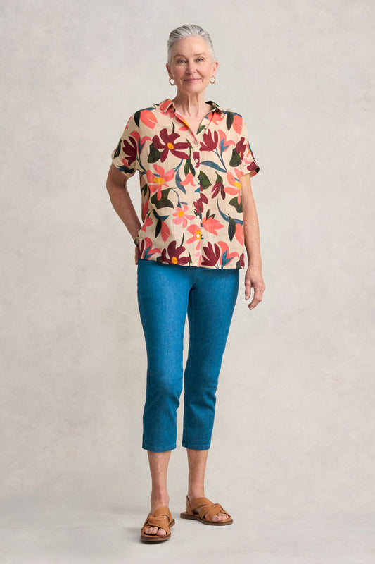Printed Gauze Shirt - Joyful Floral