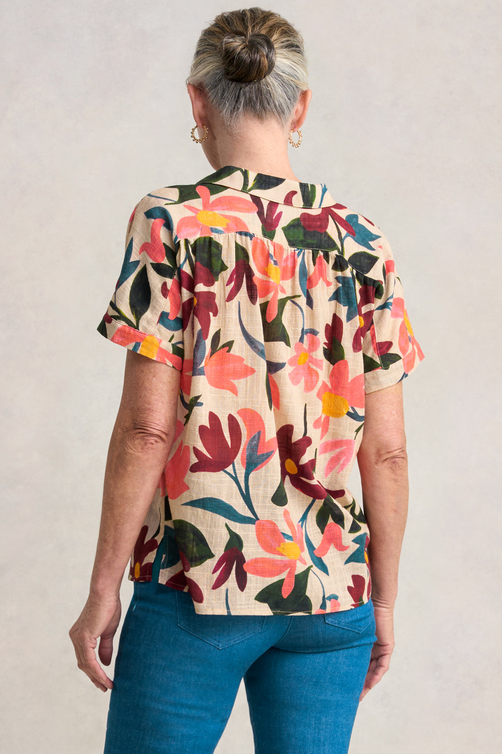 Printed Gauze Shirt - Joyful Floral