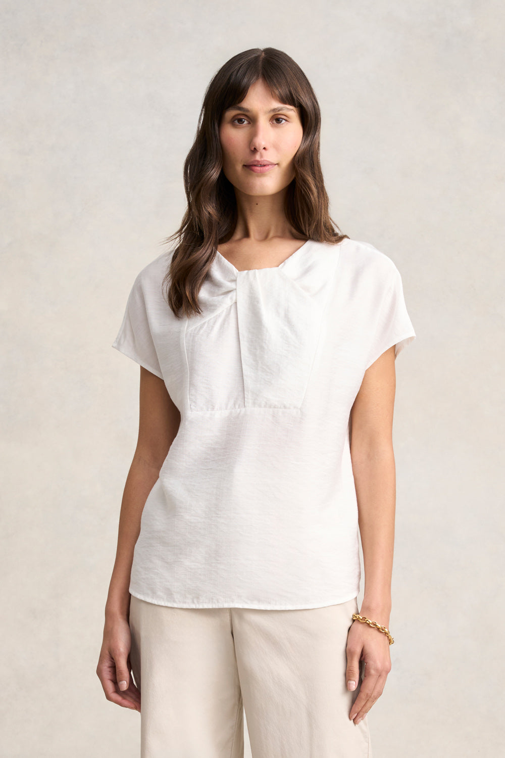 Texture Twist Blouse - Chalk