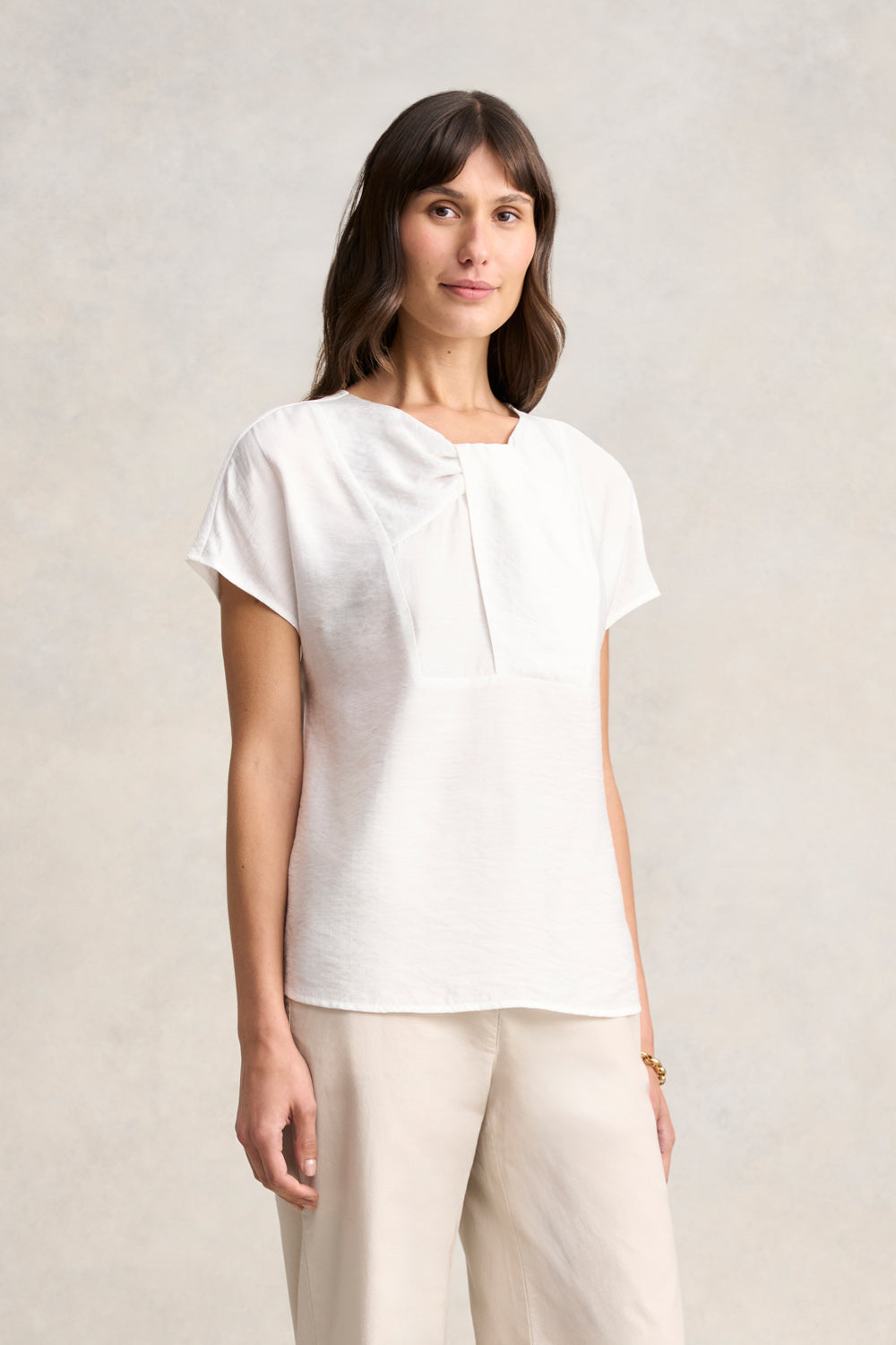 Texture Twist Blouse - Chalk