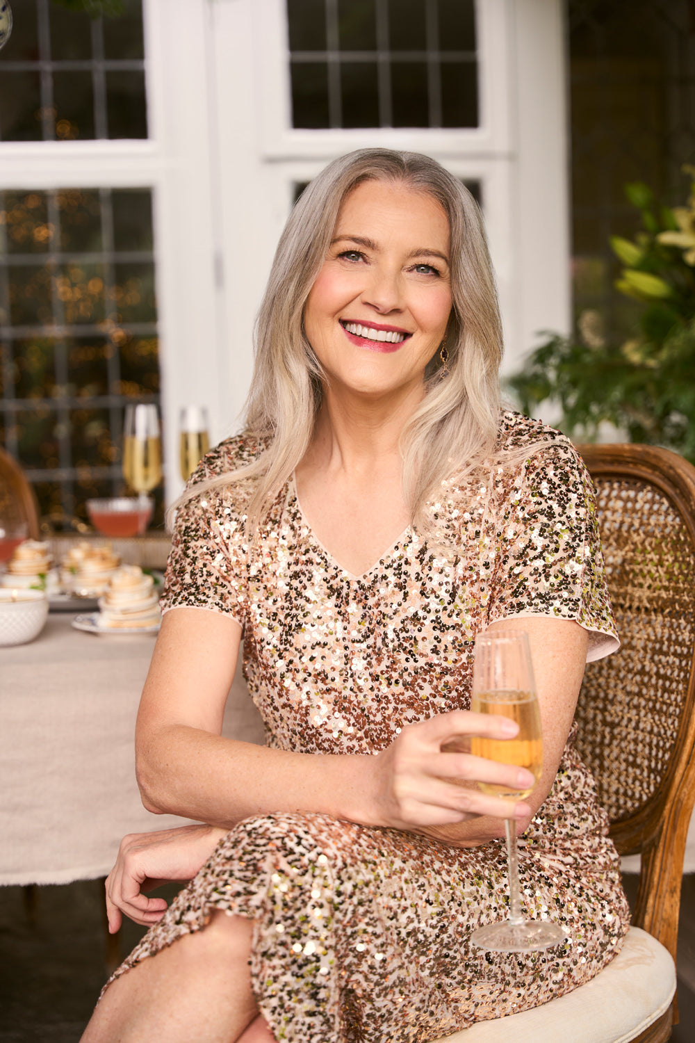 Sequin T-Shirt - Ice Gold